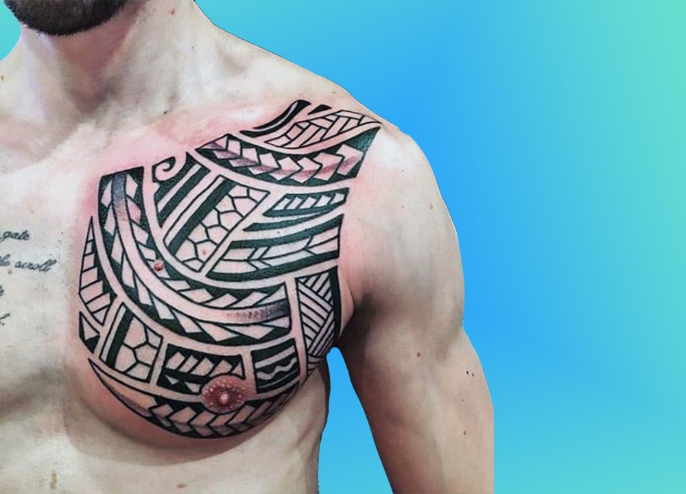 Go Tribal Chest Tattoo