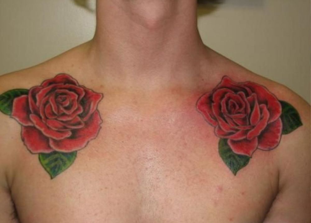 Rose Chest Tattoo