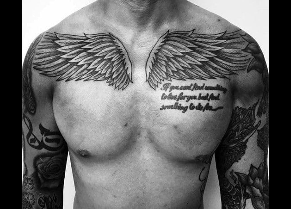 Wings Chest Tattoo